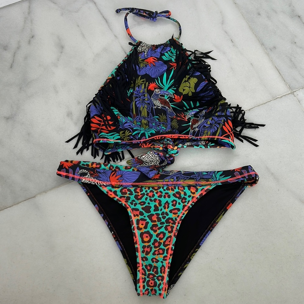 OndadeMar one of a kind fringe bikini.